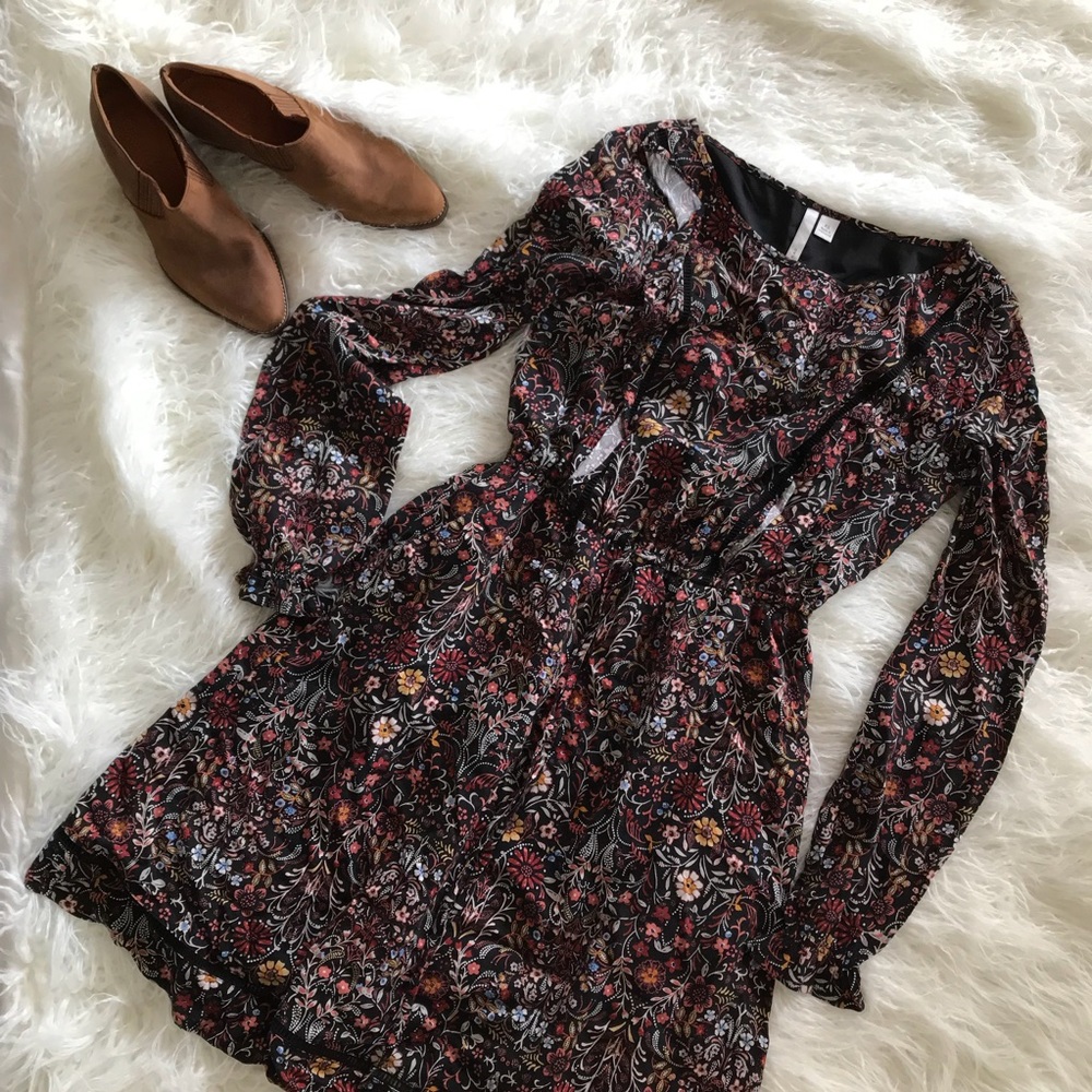 Long sleeve floral dress